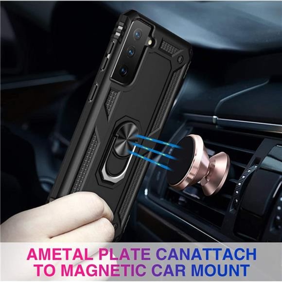 Case for Samsung Galaxy S21 5G Rugged Military Grade Anti-Drop KickStand PC+TPU - Picture 2 of 6